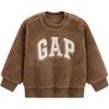 Kids' 2025 Autumn Logo Embroidered Plush Sweatshirt