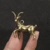 Retro Antelope Brass Statue Mini Desktop Decor Ornament Heavy Duty Paperweight for Study Room Office Home Decor
