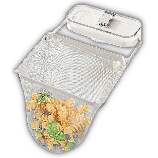 

Фильтр для мойки Kanggoulu, вращающийся фильтр для кухонной мойки с 100 фильтрующими сетчатыми мешками, держатель фильтра-ловушки для еды для угловой мойки (черный) белый