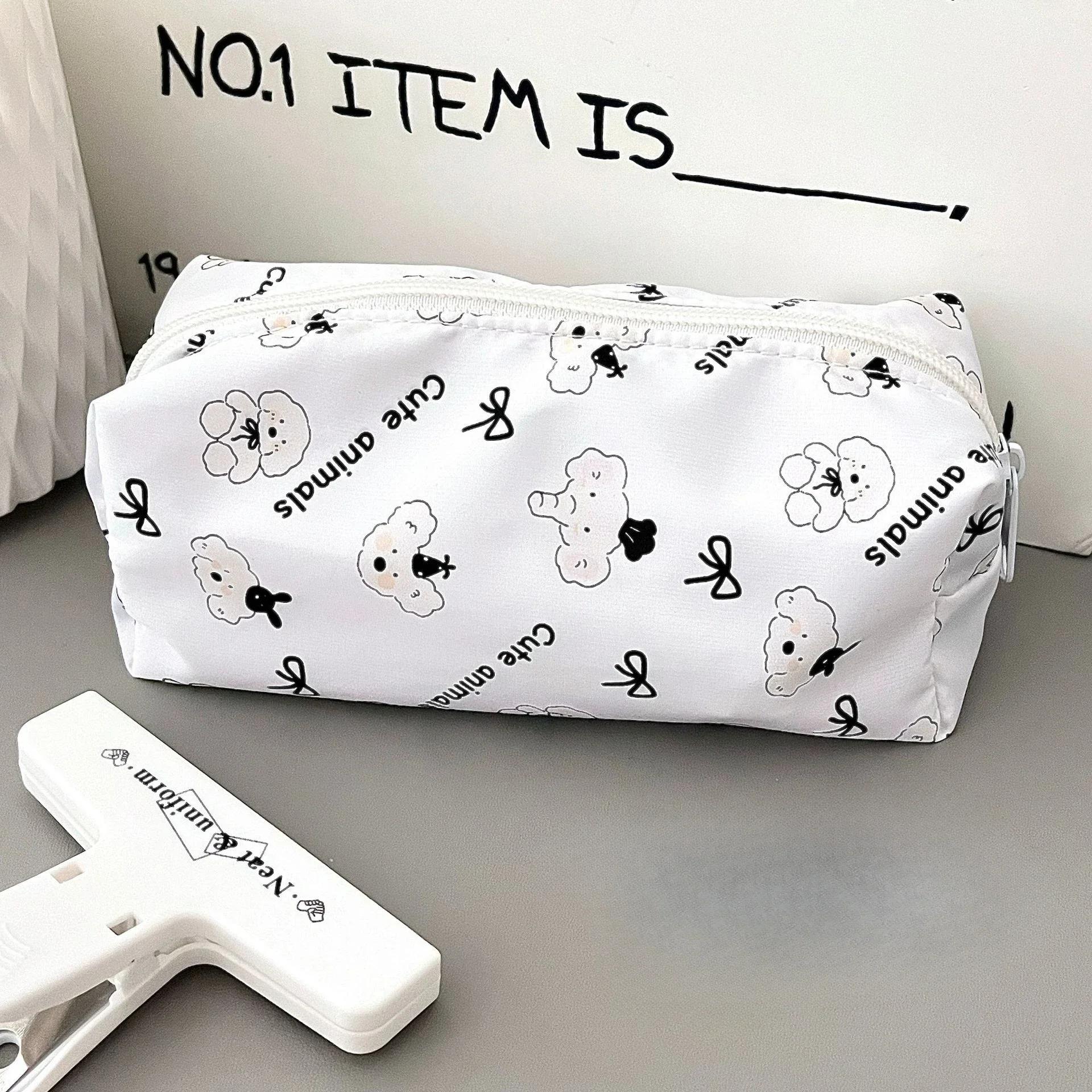 

Корейский простой милый мультяшный парк животных пенал портативный канцелярский органайзер сумка кавайные школьные принадлежности для девочек косметичка