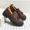 2025 New British Style Foot Loafers Men's Platform Heightening Trend College Style Casual Shoes 2025 Board Shoes