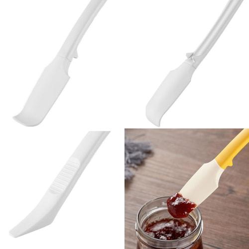 Audiophile Bottle and Can Scraper, Silicone Spatula, 3.5cm X 1.5cm X 19cm, Yellow, Set of 2, KM5088