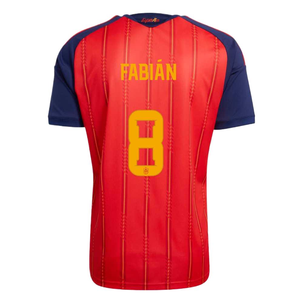 Adidas 2026 World Cup Spain National Team Fabian Ruiz Home Quick-Dry Round Neck Soccer Jersey Fan Version Men jersey JN4390-8