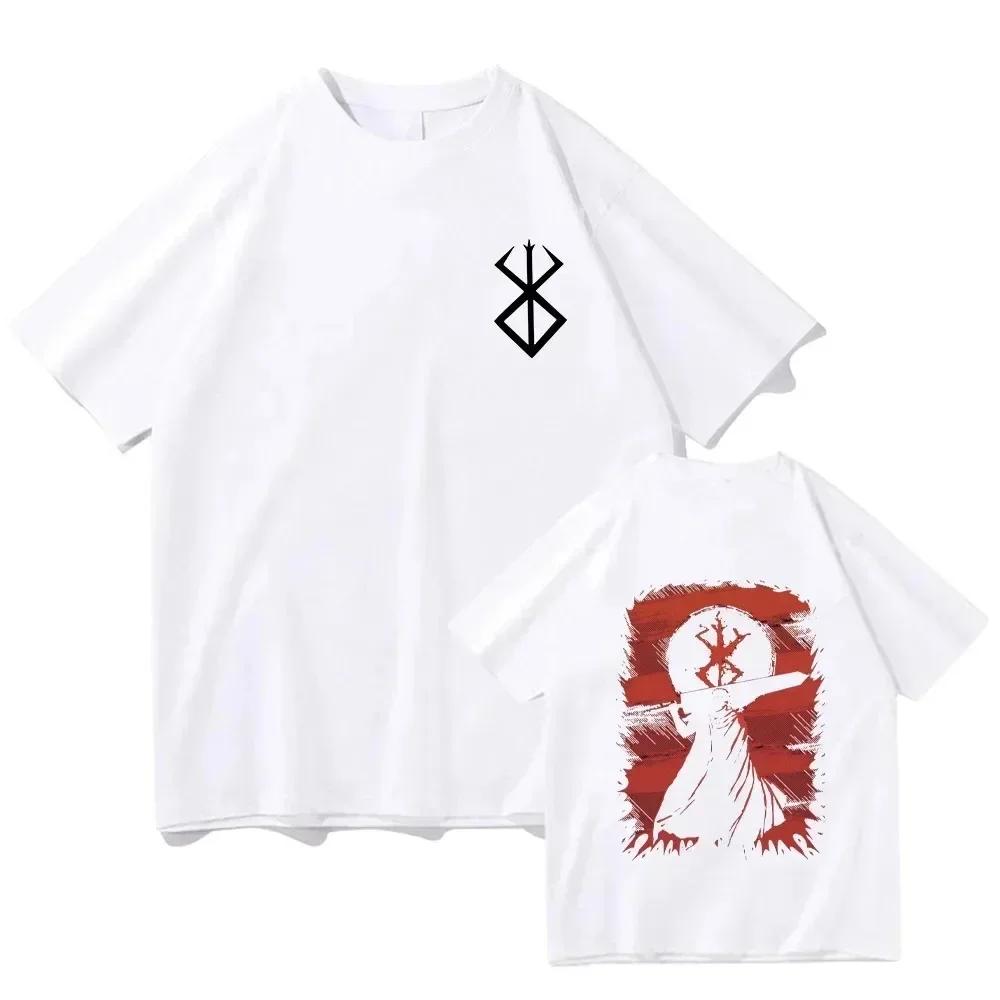 Letné Berserk pánske tričko Guts Cool Manga Japonské Anime Ženy Bavlna Harajuku Manga Hip-hop Nadrozmerné Streetwear tričko