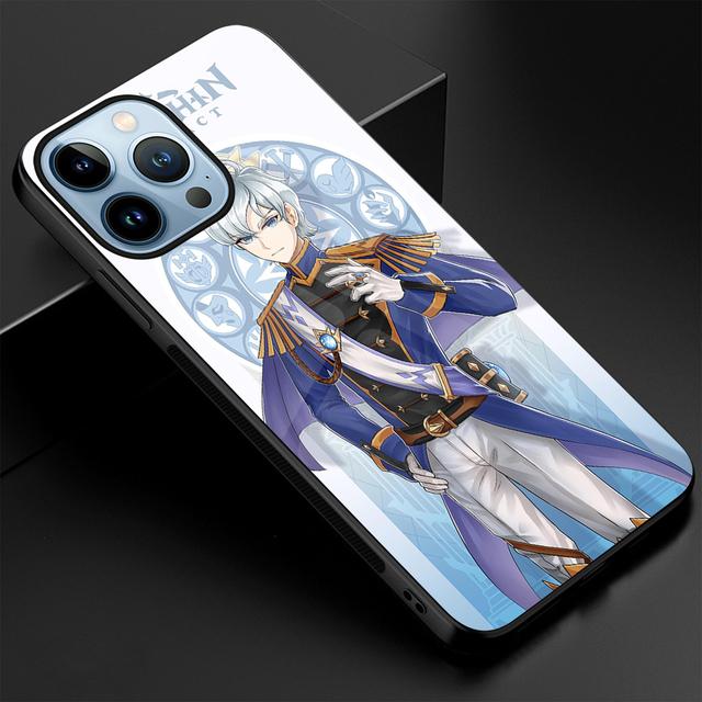

Чехол для телефона Genshin Impact для Iphone 11 14pro Max 13 12 Mini Xs Xr X, чехол из закаленного стекла для Iphone 7 8 6s Plus Se 2022 For iPhone 13 Pro