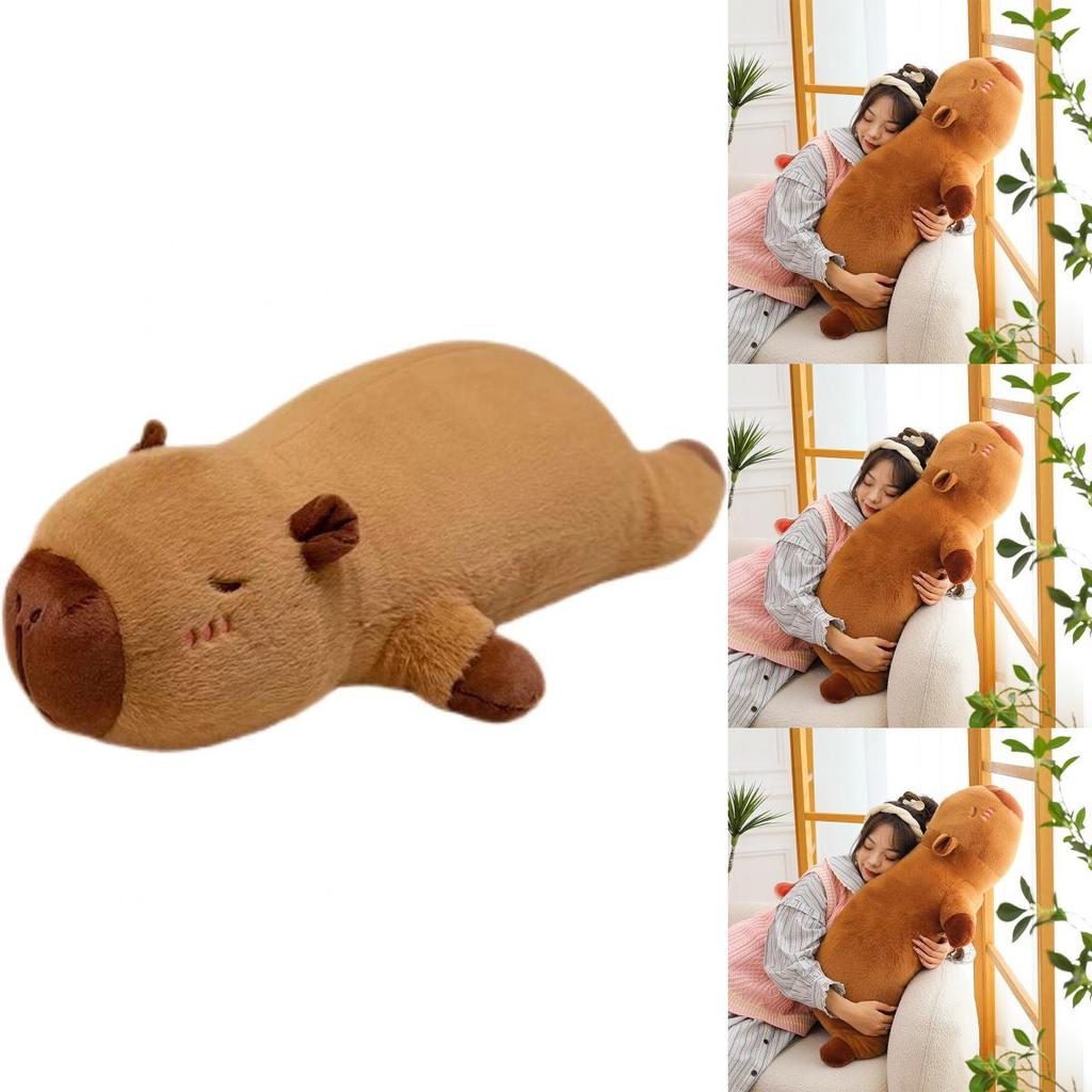 Soft Short Plush Capybara Cuddle Pillow Ideal For Sleepovers And Bedroom Decor 50cm And 90cm Sizes