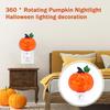 Rotating Pumpkin Night Light Plug-in Decorative Lamp for Halloween Party Decor