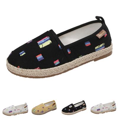 Summer Women Slip On Flat Canvas Shoes Lightweight Breathable Casual Loafers Comfortable Walking Footwear for Daily Use
