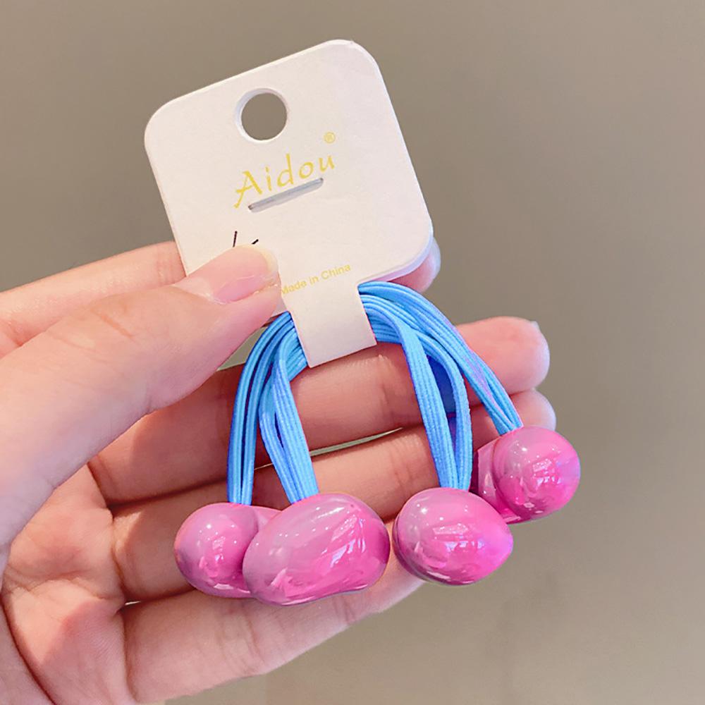 Kinder Süße Herz Perlen Haargummis Bonbonfarbene Mattierte Scrunchies Für Baby Mädchen Kaugummi Zopfhalter Haarbänder Accessoires