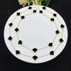 90cm Long 20-flower Classic Four-leaf Clover Necklace for Women 18K Non-fading Necklace Sweater Chain