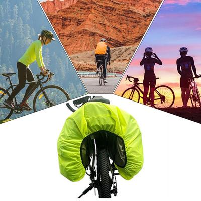 Cycling Bag Rain Cover Bike Rear Tail Bag Rain Covers Waterproof Plastic Rack Bicycle Bags CommuterBags Green