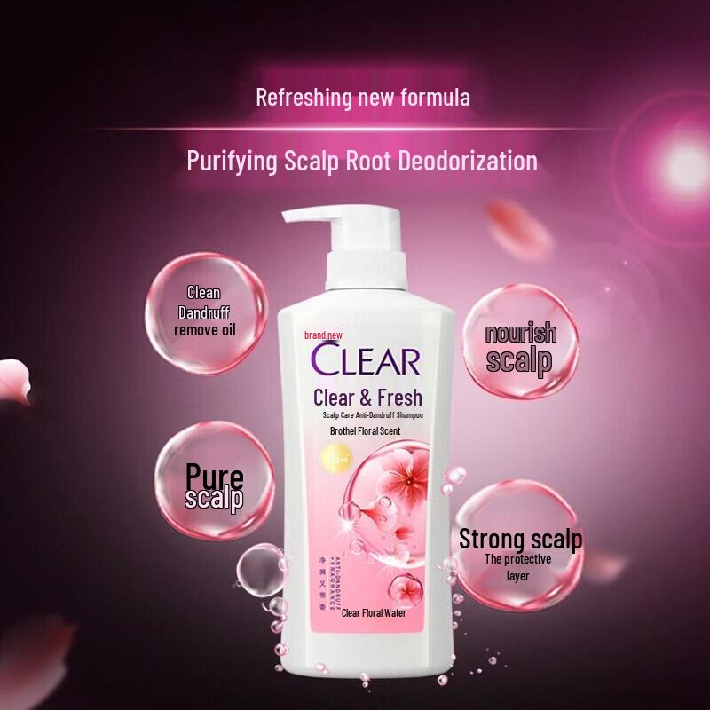 Clear Anti-Dandruff Cherry Blossom Refreshing Shampoo