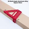 45/90 Degree AluminumAlloy Square Ruler Protractors MultiAngles Measuring Ruler