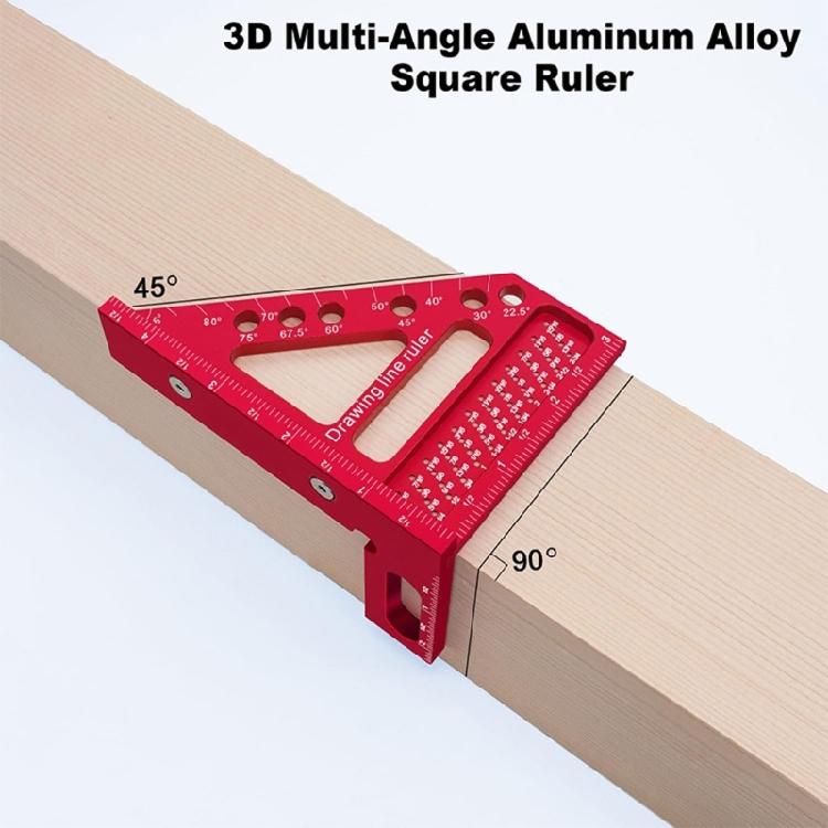 45/90 Degree AluminumAlloy Square Ruler Protractors MultiAngles Measuring Ruler