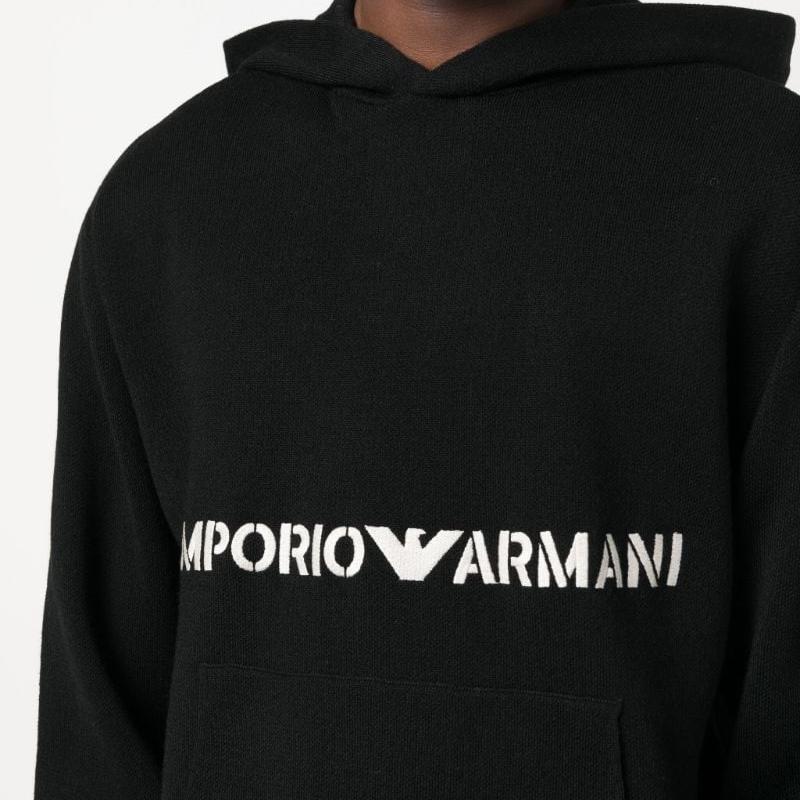 Emporio Armani FW23 Sweatshirt Men's Black 6R1MX7-1MNBZ- F016