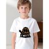Europäische Größen Jungen T-Shirt Sommer Neuankunft Cartoon Leuchtende Meeresschildkröte Muster Kurzarm Locker Freizeit Atmungsaktiv Oberteil