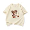 Kids Cotton T Shirt Girl Wear Colorful Dress With Puppy Dog Print Crew Neck Short Sleeve Tee Casual Boys Girls Summer Tops