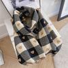 New Maillard Premium Plaid Scarf Women's Winter Korean Shawl Dual-purpose Spring and Autumn Thickened Warm Tide