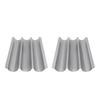 2PCS Perforated French Bread Pans Nonstick 3 Loaf Baking Trays Stainless Steel for Home Kitchen Bakeware