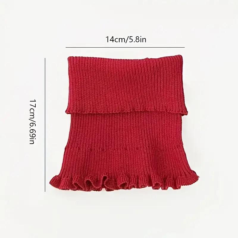 Fashion Women Scarf Unisex Warm Autumn Winter Soft Knitted Solid Color Fake Turtleneck Scarf Collar