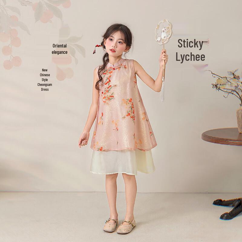Girls Summer Chinese Style Cheongsam Dress 130