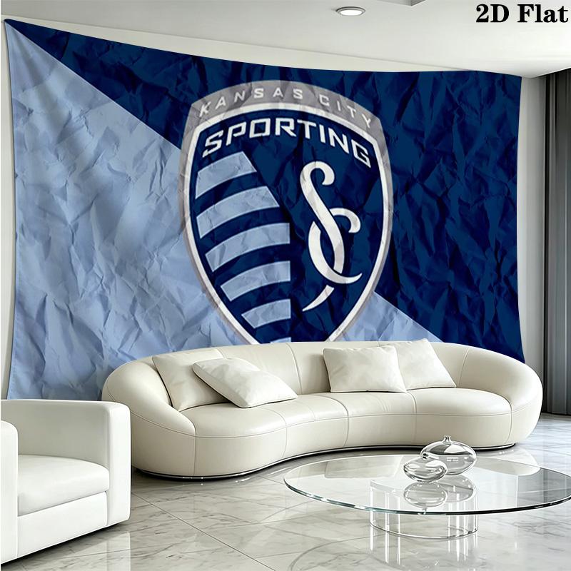 Sporting Kansas City Wall Tapestry Aesthetic Wall Hanging Printed Fabric Blanket Decorative Tapestries for Bedroom Living Room Home Decor