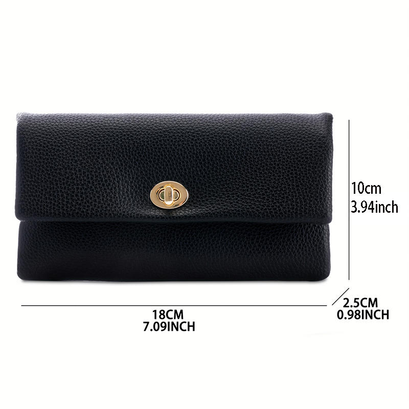 Stylish Women Wallets Long Hasp PU Leather Purses Portable Money Bag Solid Color Simple Multifunctional Coin Holder Fashionable Ladies Purse