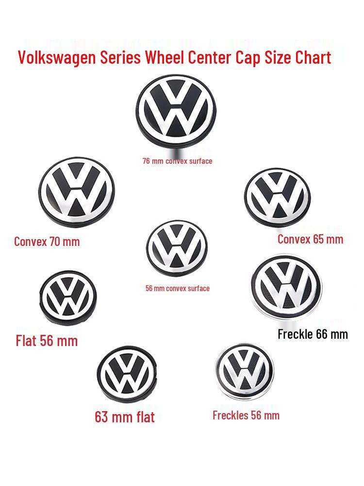 Compatible Wheel Hub Cap for Volkswagen Lavida, Polo, Tiguan, CC, Passat, Magotan, Sagitar, Jetta, Bora.