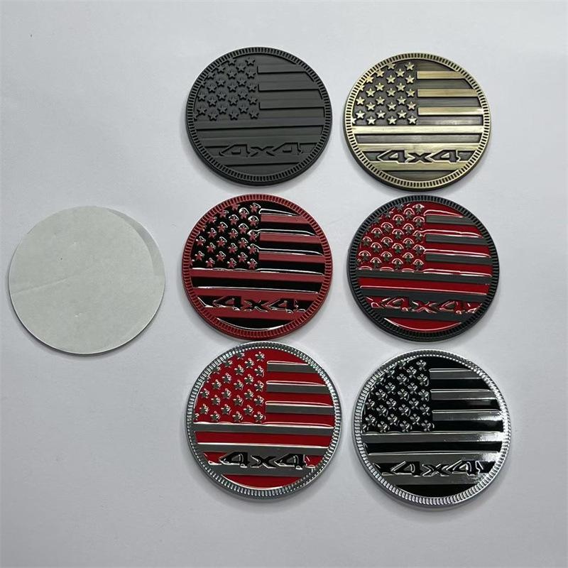 1pc 4x4 Round Emblem American Flag Badge Fit for Jeep Wrangler Grand Cherokee Liberty uy1