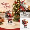 Christmas 2D Acrylic Flat Standee Desktop Decoration Gift Ornament, 18 and Bear with Bag Design