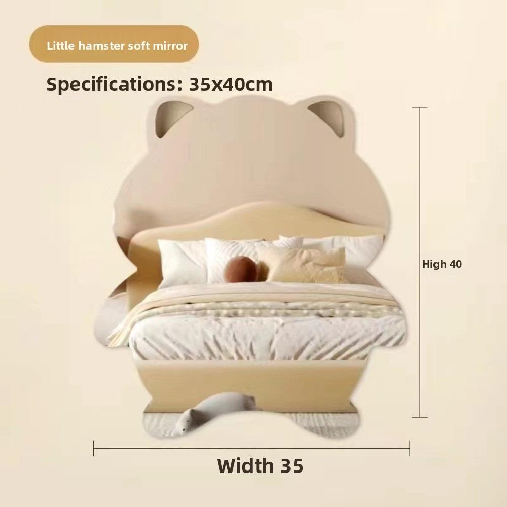 Мультяшная форма кролика Акриловое зеркальное полотно DIY Самоклеящееся Зеркало для макияжа Декор Ударопрочное Подарки для девочек