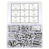 340pcs Stainless Steel Hardware Kit - M6/M8/M10 Nuts & Bolts with Flat & Lock Washers, Durable 304 Metal for Home Repairs & DIY