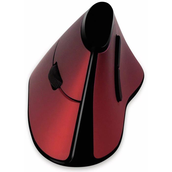 Souris Verticale - LogiLink - Ergonomic Vertical - Sans Fil - Optique - 5 Boutons - Rouge