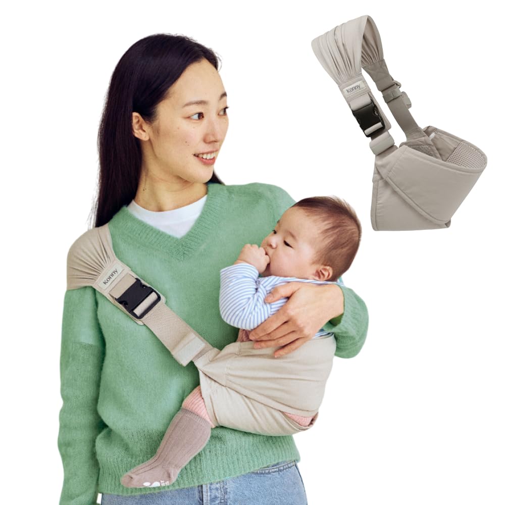 

Konny Anshin Hip Seat Baby Adjustable Suitable for Both Moms and Internationally IHDI Officially Includes Storage Supports up to 20kg Carrier, Size,