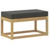 Outdoor Stool Bench White 80 X 43 X 45 Cm Solid Acacia Wood