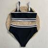 OFTBUY 2025 New Summer Sexy Sports Style High-waisted Swimsuit Women 2 Pieces Bikini Set Removable Bra Beach Swimwear Female