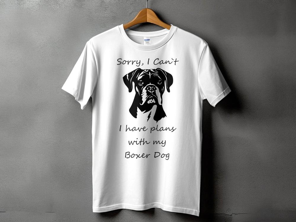 

Извини, я не могу, у меня планы с моей собакой-боксером. Мужская женская унисекс футболка 4XL