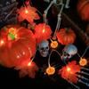1pc Maple Leaf & Pumpkin 10/20 LED String Lights Battery Operated For Home Indoor Outdoor Halloween Holiday Party Decoration
