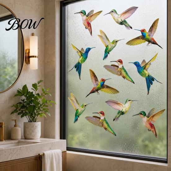 Anti-collision Window Decal Bird Stickers, Anti-Collision Strike Prevention Decal, Static Cling Glass Collision Film for Windows Doors, UV Reflective