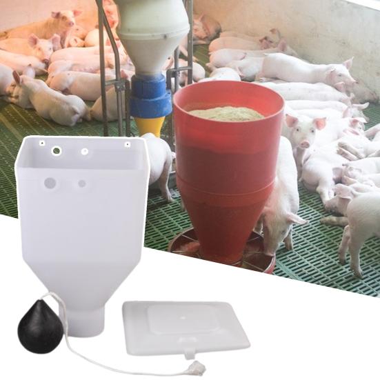 Yousheng Sow Pen Feeder High Durability Smooth Surface Plastic Pig Sow Positioning Feeder with Dust-proof Cover Pig Farm Supplies