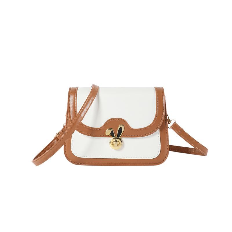 

Textured small bag women s 2024 new niche shoulder messenger bag cute lock women s popular small square bag