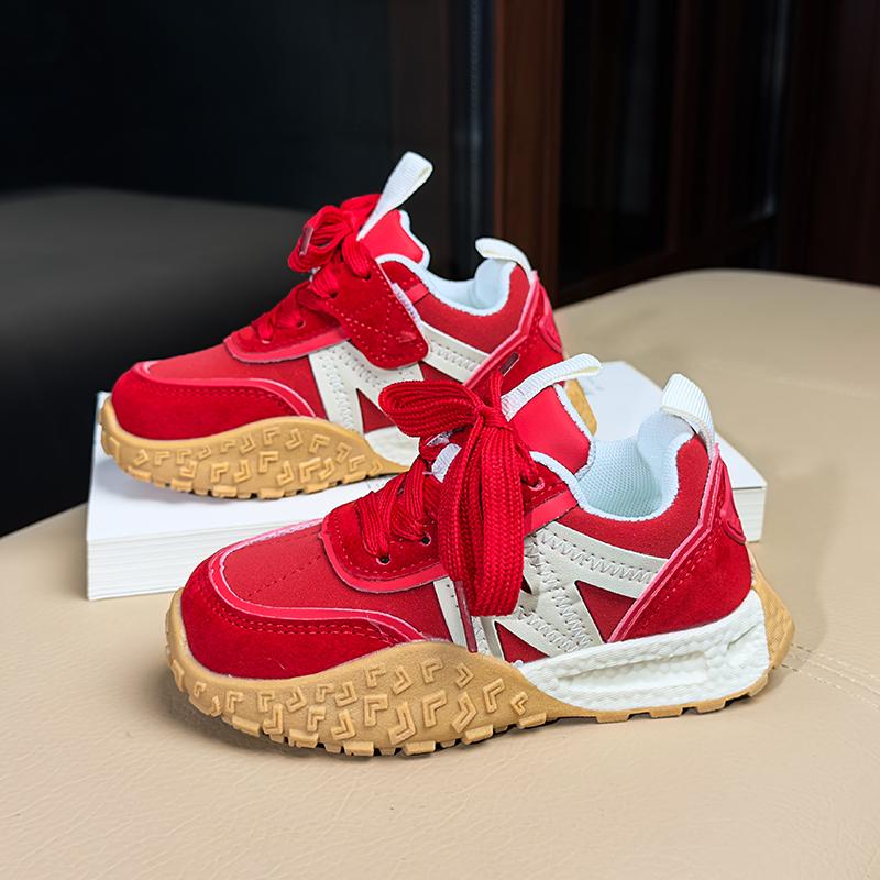 

Дитяча мода Дихаюче повсякденне взуття Дитяче спортивне взуття для бігу Студенти Хлопчики та дівчатка У тренді Зручні кросівки 36 червоний