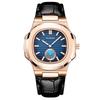 PLADEN Mens Quartz Watch Stainless Steel Waterproof Luminous Casual Sports Wristwatch