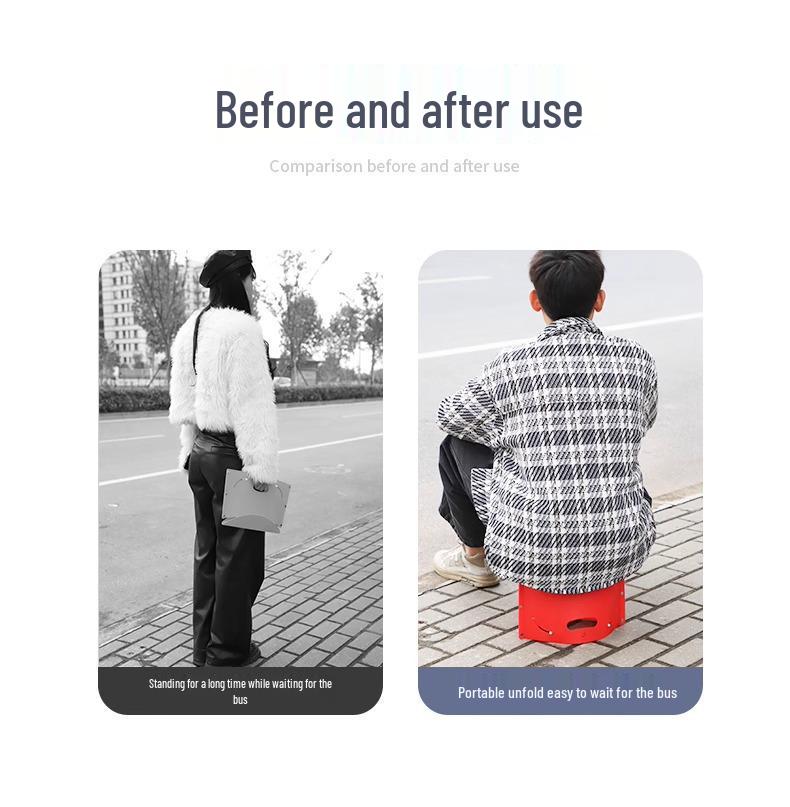 Portable Folding Plastic Stool for Travel & Outdoor Use