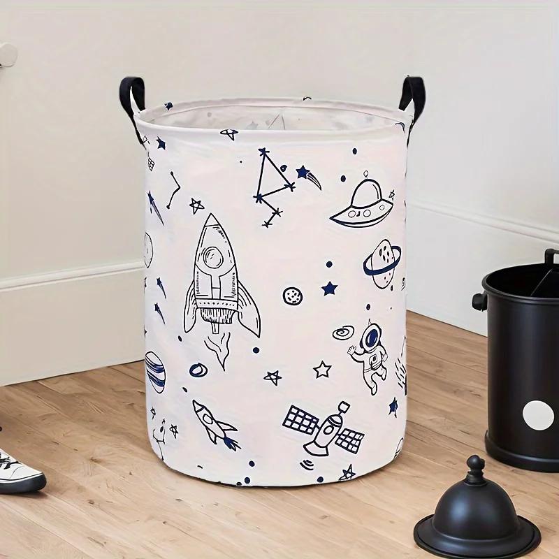 Large Fabric Laundry Hamper-Lightweight Collapsible Dirty Clothes Organizer Storage Basket for College Dorms Bedroom & Bathroom