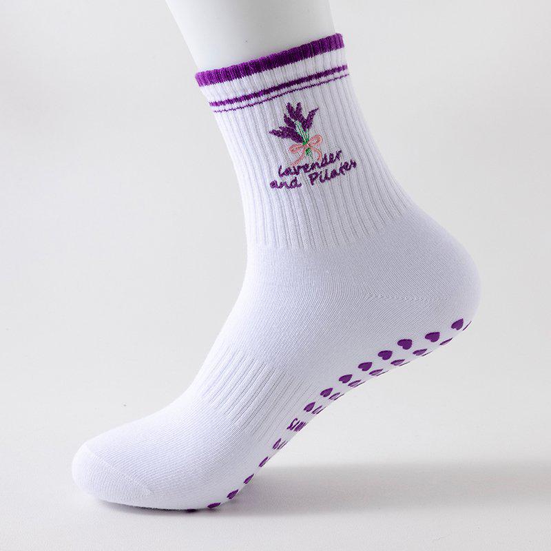 Women's Professional Anti-Slip Yoga & Pilates Socks - Silicone Grip Cotton Socks for Ballet, Fitness, and Outdoor Sports