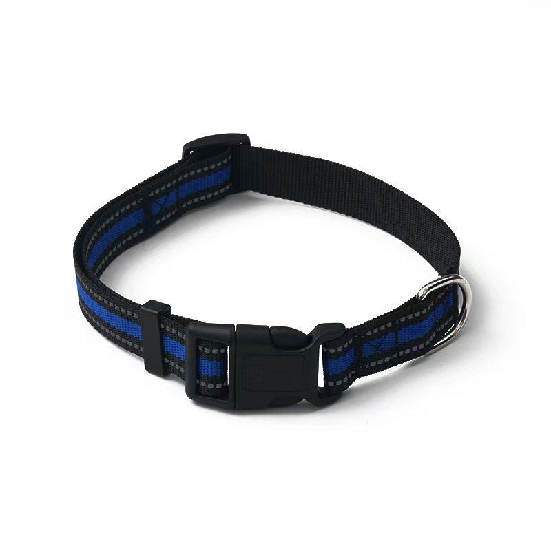 Reflective Adjustable Dog Collar for Nighttime Safety, Anti-Lost Design, Suitable for Small and Large Dogs