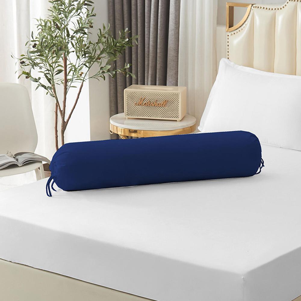 

Solid Color Long-lasting Pillowslip Headrest Pillowcase Cylindrical Pillowcase Neck Bolster Long Pillow Case Pillow Covers Household Decoration темно-синий