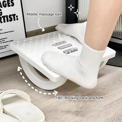 Poggiapiedi ergonomico a dondolo con rulli per massaggio ai piedi, facile da montare, supporto posturale con angolazione regolabile, piedi antiscivolo