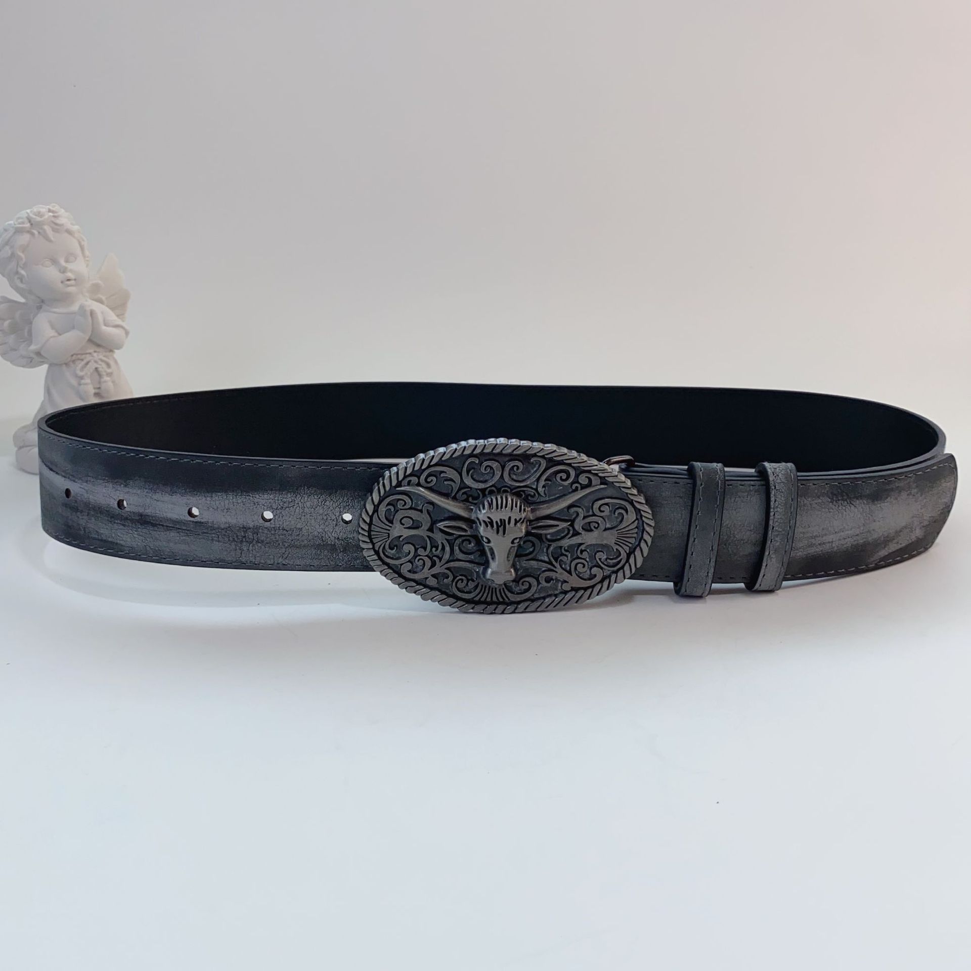 Belt Women S Western Denim Casual Pants Belt Personalized Denim Handsome Retro Belt Simple Belt 107cm